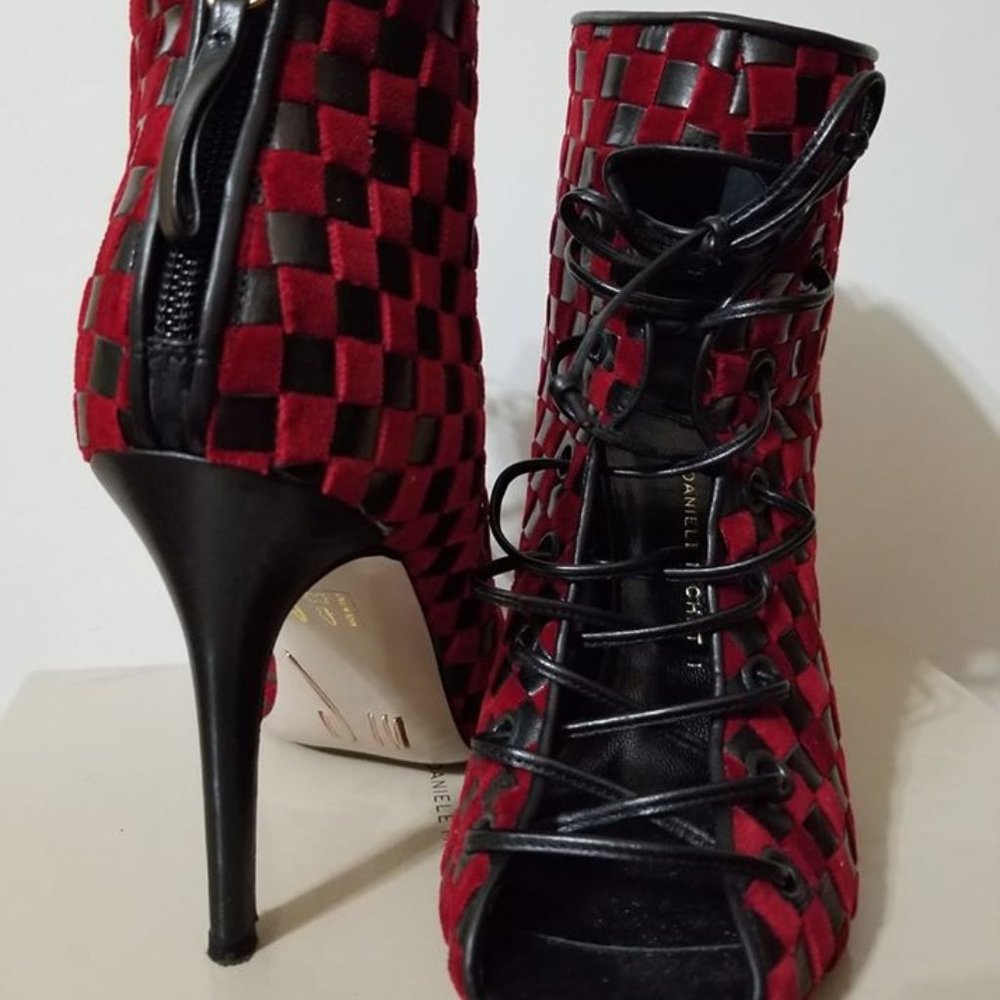 DANIELE MICHETTI SHOES ANKLE BOOTS SANDALS SIZE 7,5 MADE IN ITALY